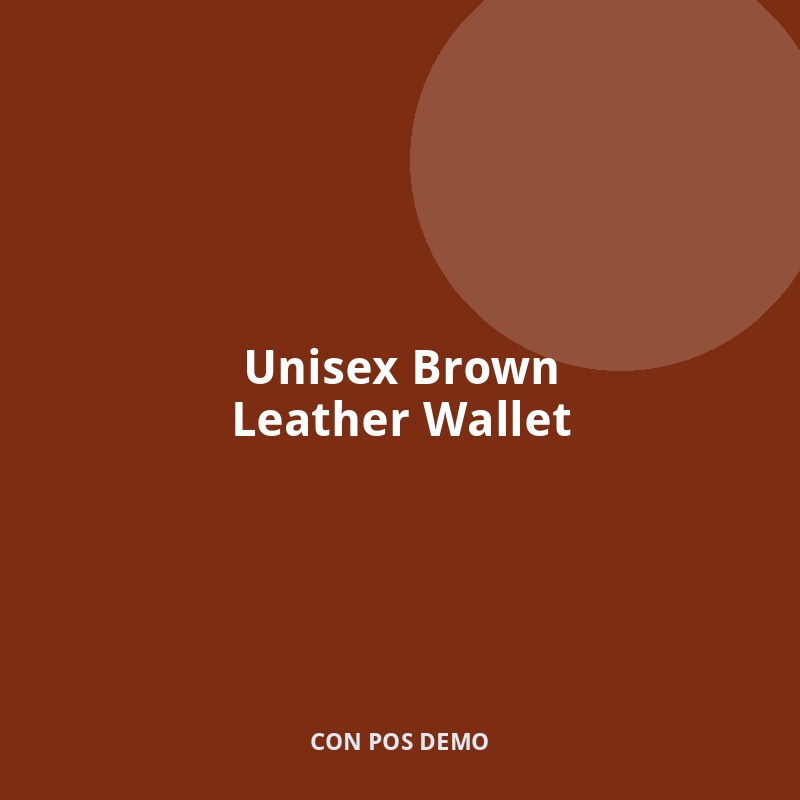 Unisex Brown Leather Wallet
